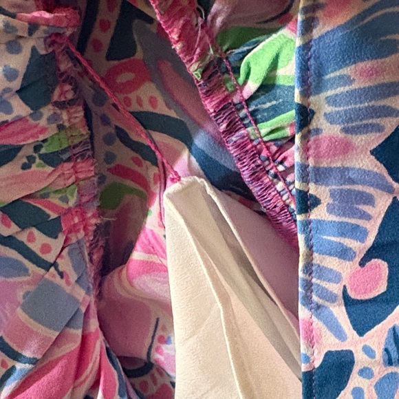 Lilly Pulitzer Asymmetrical Dress in Pink and Green Floral - Picture 9 of 16